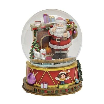 Caja de música / bola de nieve Papá Noel con giratorio
