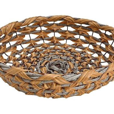Bowl, basket made of plastic brown (W / H / D) 35x8x35cm