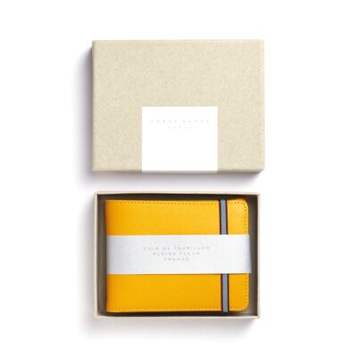Yellow wallet-wallet with elastic