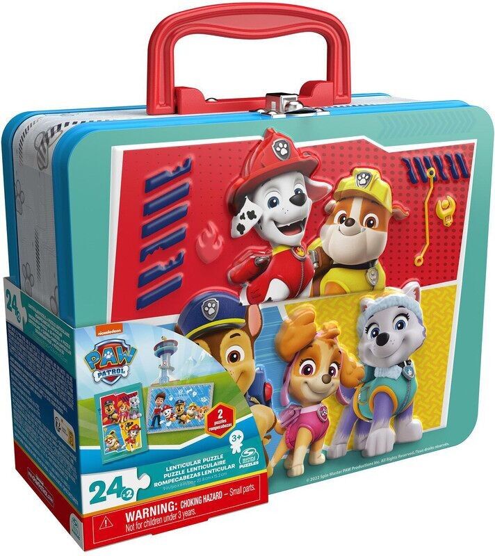 SPIN MASTER - Valisette Métal 2 Puzzles Lenticulaire Pat Patrouille