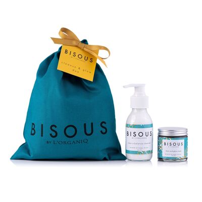 Bolsa de regalo BISOUS by L'ORGANIQ Cleanse and Glow Duo - Cuidado natural de la piel para adolescentes