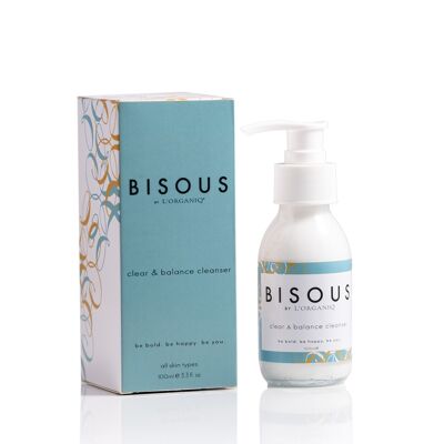 BISOUS by L'ORGANIQ Limpiador claro y equilibrado - 100 ml - Cuidado natural de la piel para adolescentes