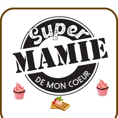 Dessous de verre "Super Mamie"