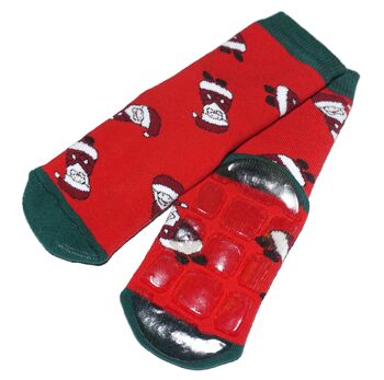 Chaussettes antidérapantes pour enfants >>Jour de Noël : rouge<< Chaussettes pour enfants de haute qualité en coton avec revêtement antidérapant 2