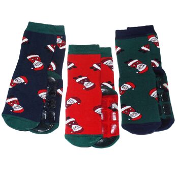 Chaussettes antidérapantes pour enfants >>Jour de Noël : rouge<< Chaussettes pour enfants de haute qualité en coton avec revêtement antidérapant 3