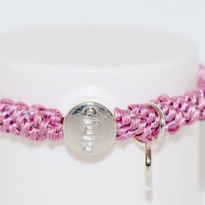 Hair tie with silver in lilac