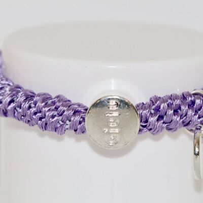Hair tie with silver in lavender