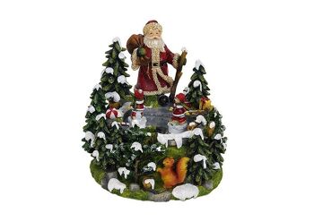 Boîte à musique Figurine de Noël dansante en poly