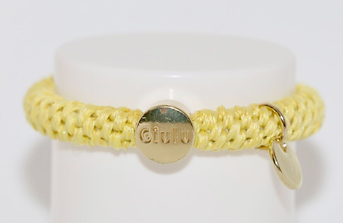 Elastico per capelli in glitter giallo