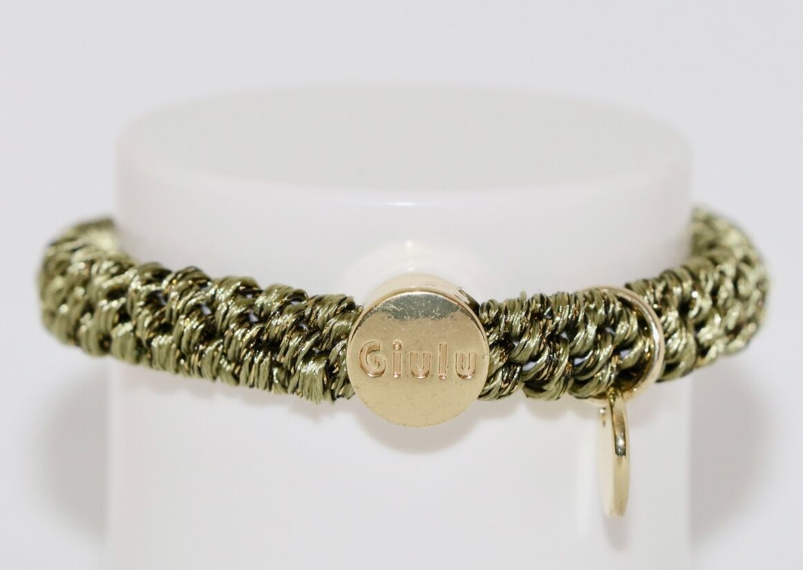 Elastico per capelli in glitter verde oliva