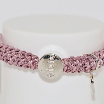 Hair tie with silver in lilac glitter