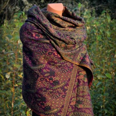 Paisley scarf “Bohemian” -purple-