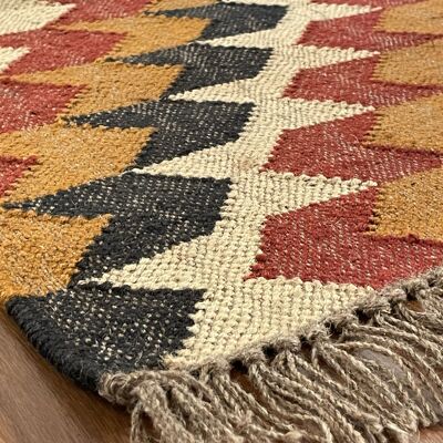 2x6 Ft-Jute\Wool Handwoven Kilim Entryway,Bed Side,Home Decor,Entryway Decor,Wall Art,Mat,Kitchen,Celling Decor,RUG\CARPET-All Custom Size