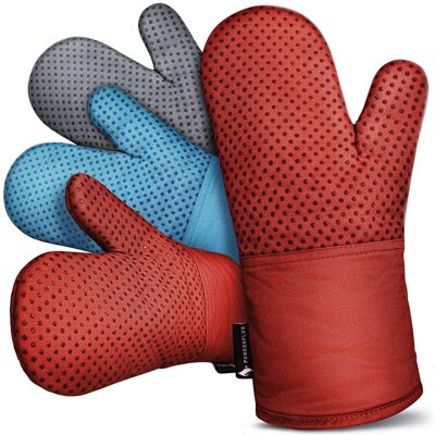 Guantes de horno rojos