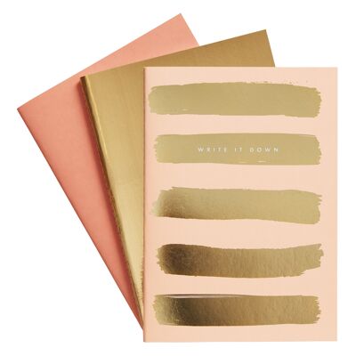 A5 essential notebooks 3pk luxury