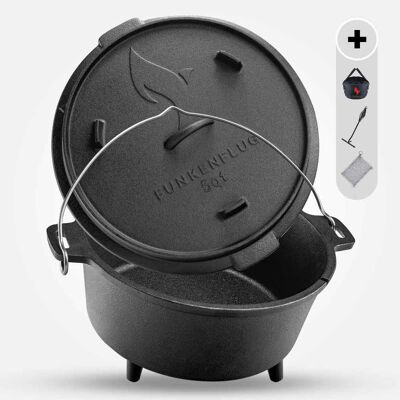 Seasoned Dutch oven approx. 5 liters (5 QT)