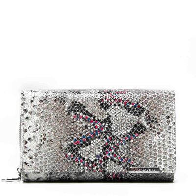 Jennifer Jones Greyish Leather Women's Wallet 15,5x10 x4cm