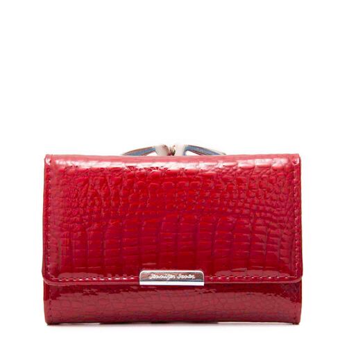 Jennifer Jones red Leather Women's Wallet 12x8 x2,5cm