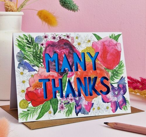 Many Thanks Thank you Card
