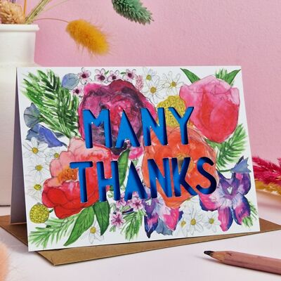 Many Thanks Thank you Card