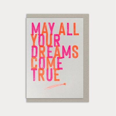 Grusskarte / May all your dreams / Recyclingpapier