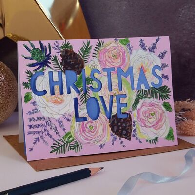 Christmas Love Pinecone Card