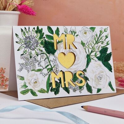 Mr and Mrs Wedding Card