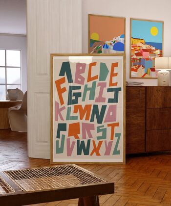 Alphabet Art Print / Décoration intérieure colorée 1