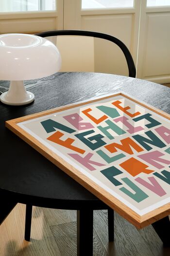 Alphabet Art Print / Décoration intérieure colorée 4