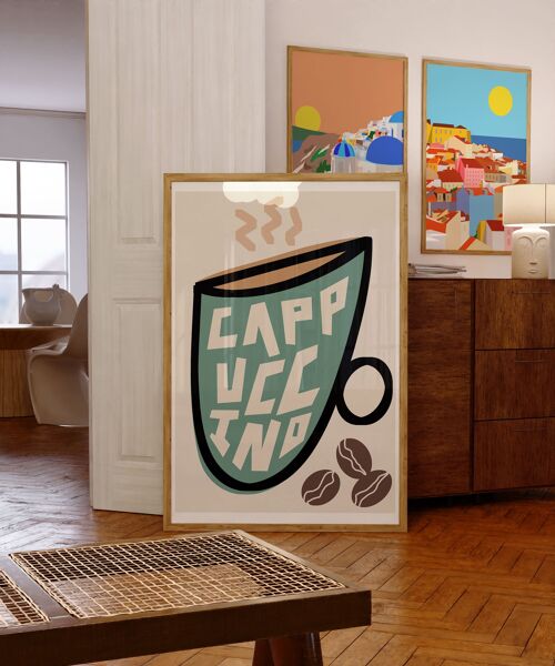 Cappuccino Art Print / Coffee Wall Decor