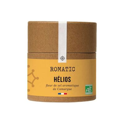 HÉLIOS - Sal aromática ecológica 50g - Flor de sal de Camarga - tomillo limón - hinojo - caléndula