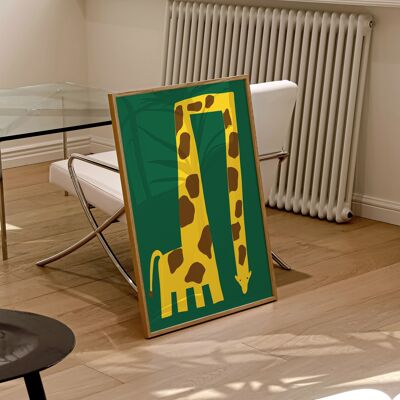 Impresión de arte de jirafa / Arte de pared para niños