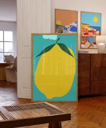 Impression d’art citron / Impression d’art de fruits colorés 2