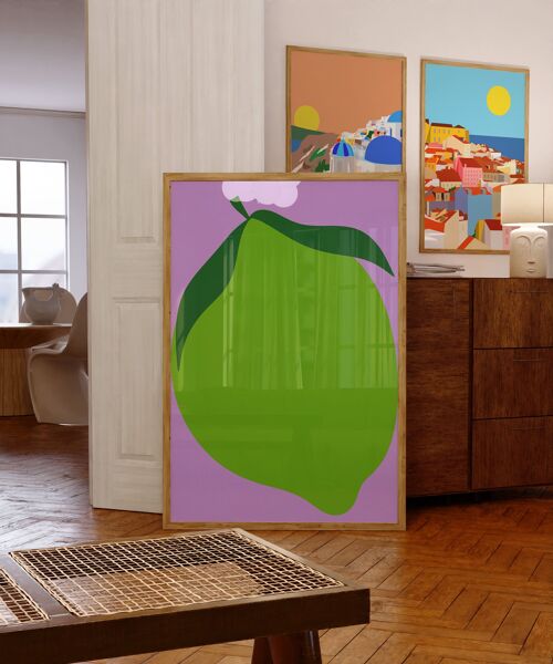 Lime Art Print / Colourful Home Decor