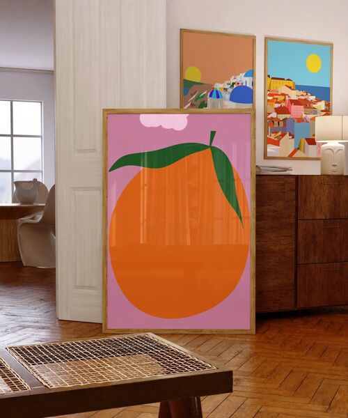 Orange Art Print / Bright Home Decor