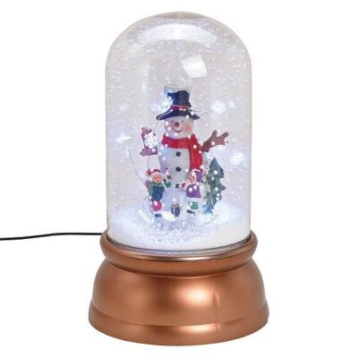 Music box snowman with light