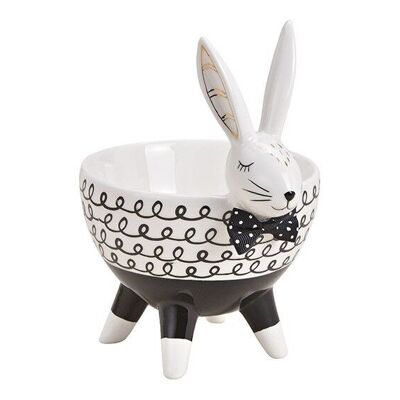 White ceramic bowl rabbit