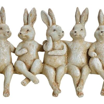 Edge stool group of rabbits made of poly gray (W / H / D) 19x13x7cm