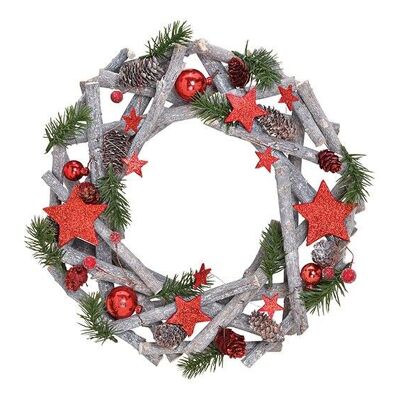 Christmas wreath made of wood colored (W / H / D) 30x8x30cm