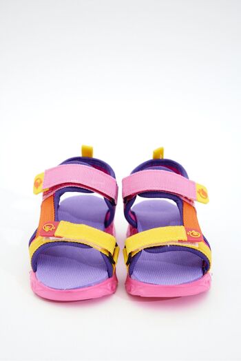 Noix de coco Cİrt Cİrtlİ Renkli ‚ocuk Sandalet-Violet 11