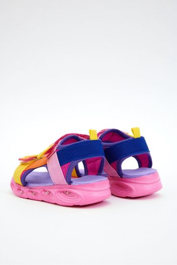 Noix de coco Cİrt Cİrtlİ Renkli ‚ocuk Sandalet-Violet 19