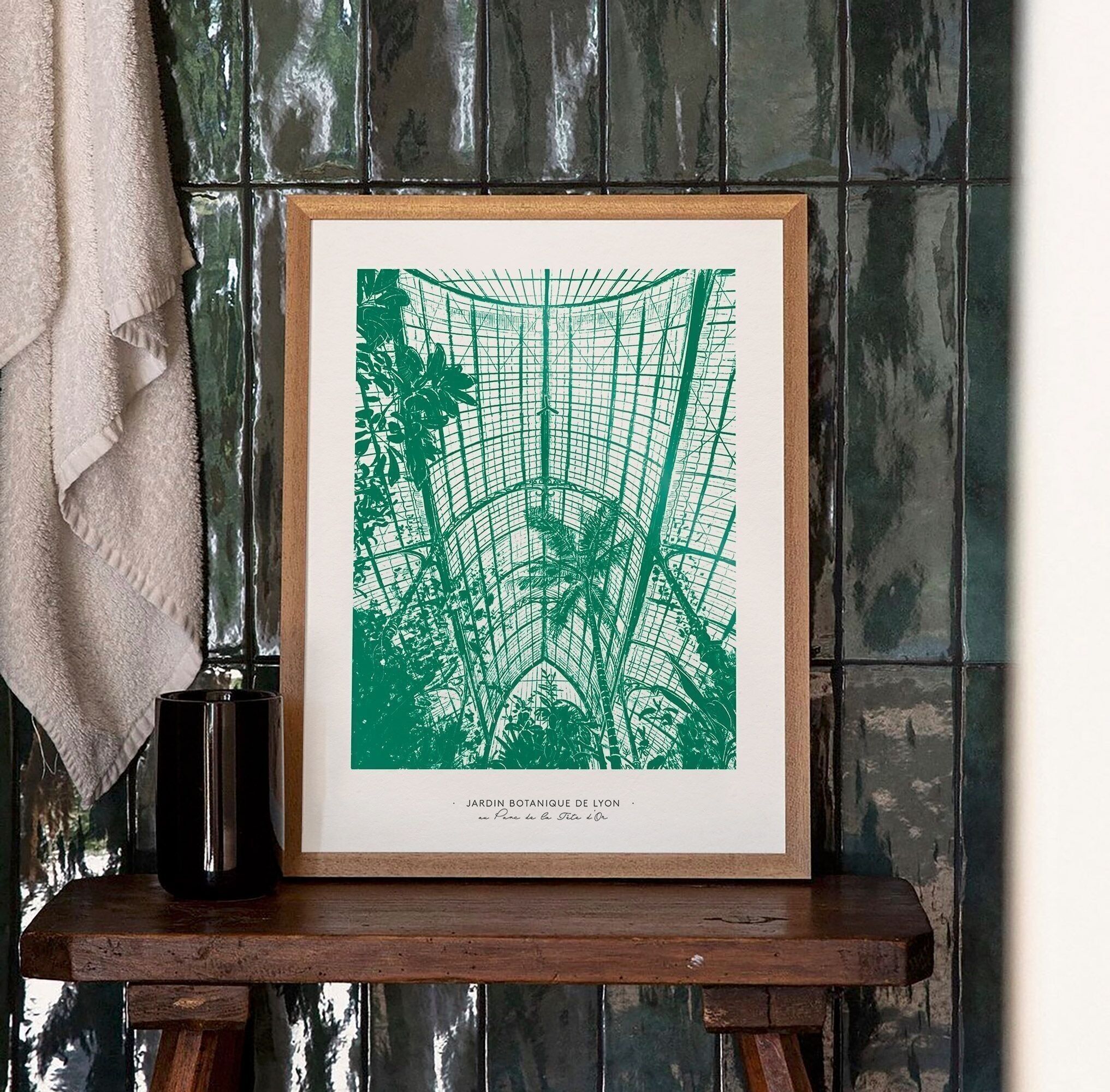 Botanischer Garten von Lyon | Poster einer Illustration von