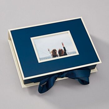 Petite boîte photo avec fenêtre coulissante, marine 3