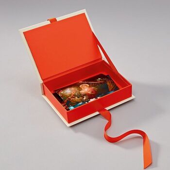 Petite boîte photo avec fenêtre d'insertion, orange 2