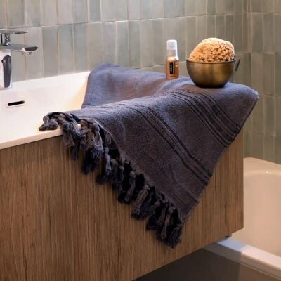 FOUTA IN COTONE ORGANICO - Collezione DOLCE - colore ONICE