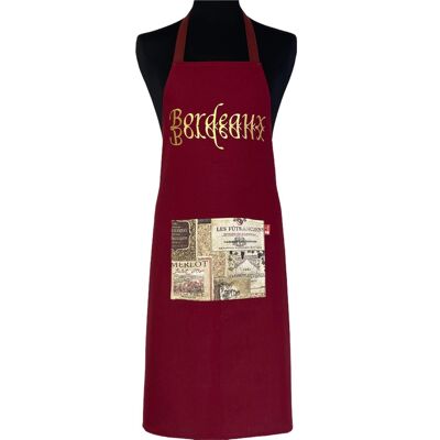 Apron, "Bordeaux Mirror" burgundy