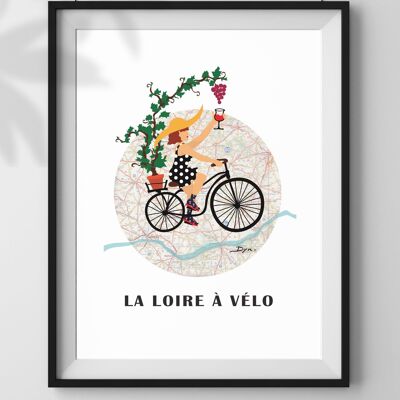 Loira dal poster in bicicletta
