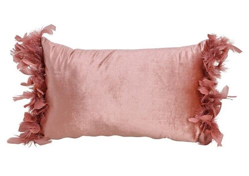 Kissen mit Federn aus Textil Pink/Rosa (B/H) 50x30cm