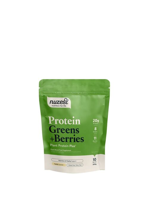 Protein + Greens - 300g (10 servings) - Vanilla Caramel