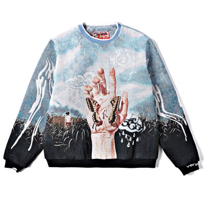 Crucified//Butterfly Jacquard Crewneck